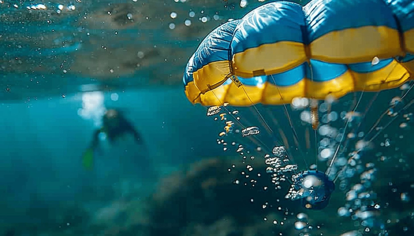 Explorez les fonds marins avec le parachute de plongée et sa soupape : un guide pour les débutants